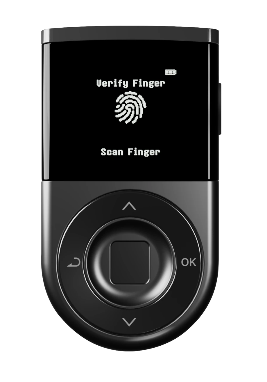 Biometric hardware wallet